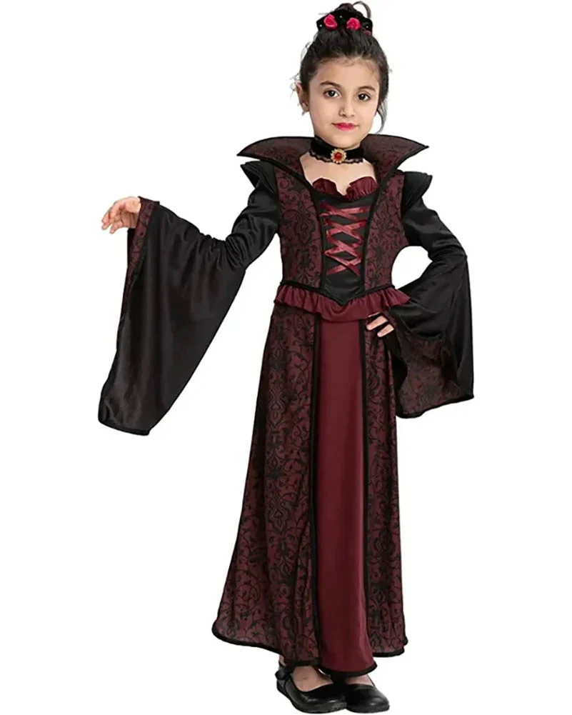 Royal Gothic Vampire Girls Costume - Image 4