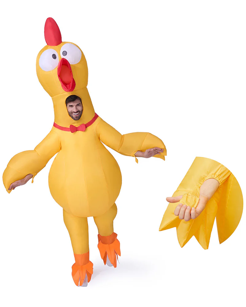 Rubber Chicken Inflatable Adult Costume - Image 4