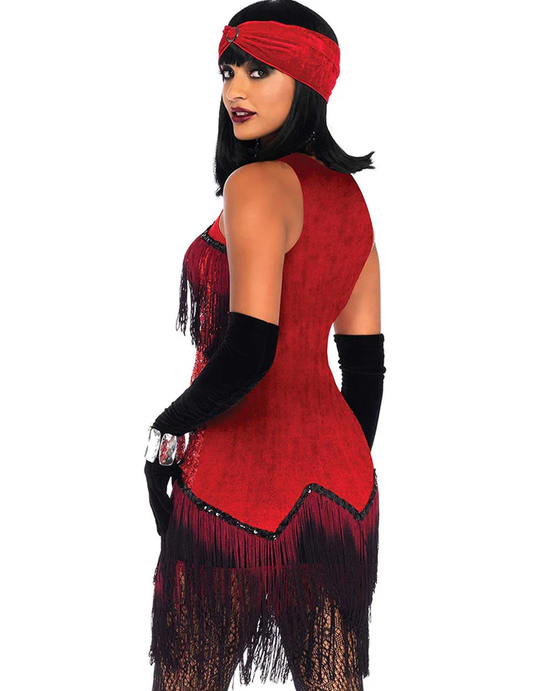 20s Ruby Red Gatsby Girl Womens Costume - Image 2