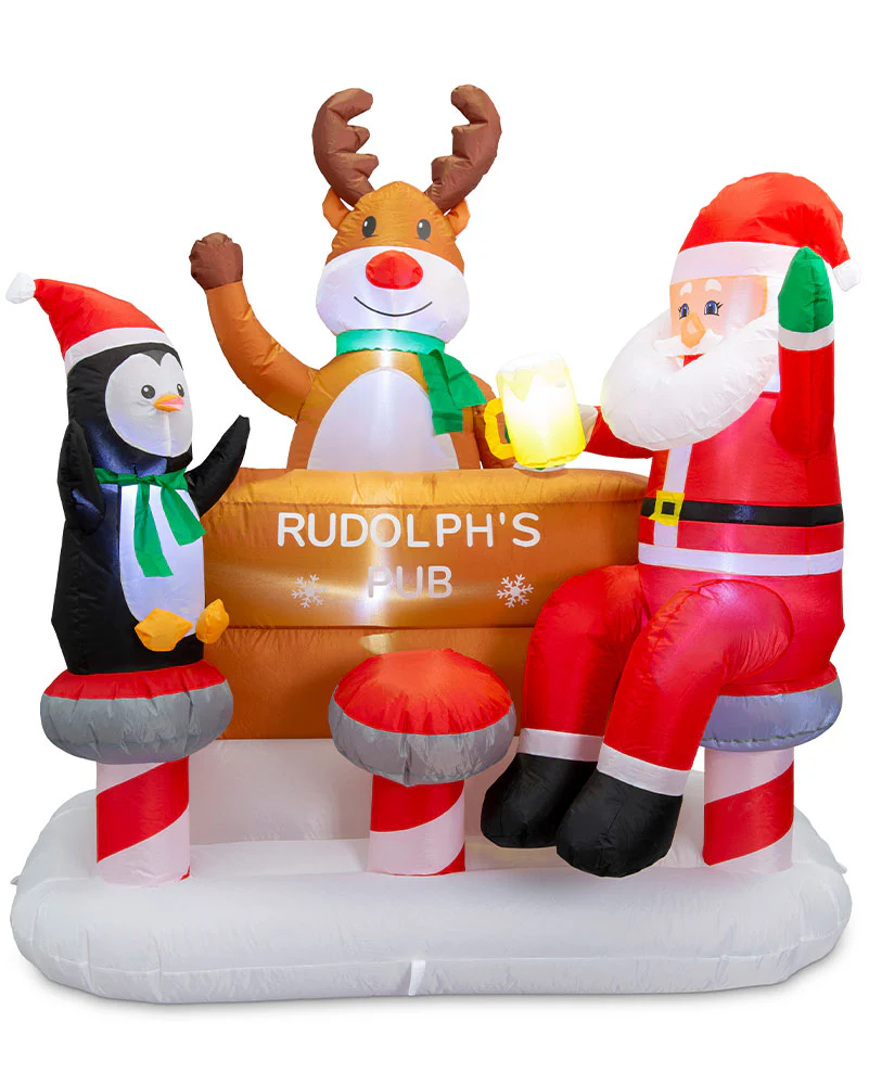 Rudolphs Pub Inflatable Christmas Decoration 1.5m - Image 2