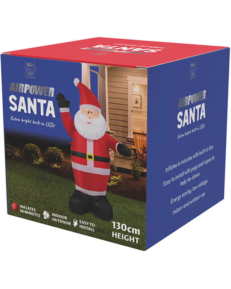 Santa Christmas Lawn Inflatable 1.3m - Image 4