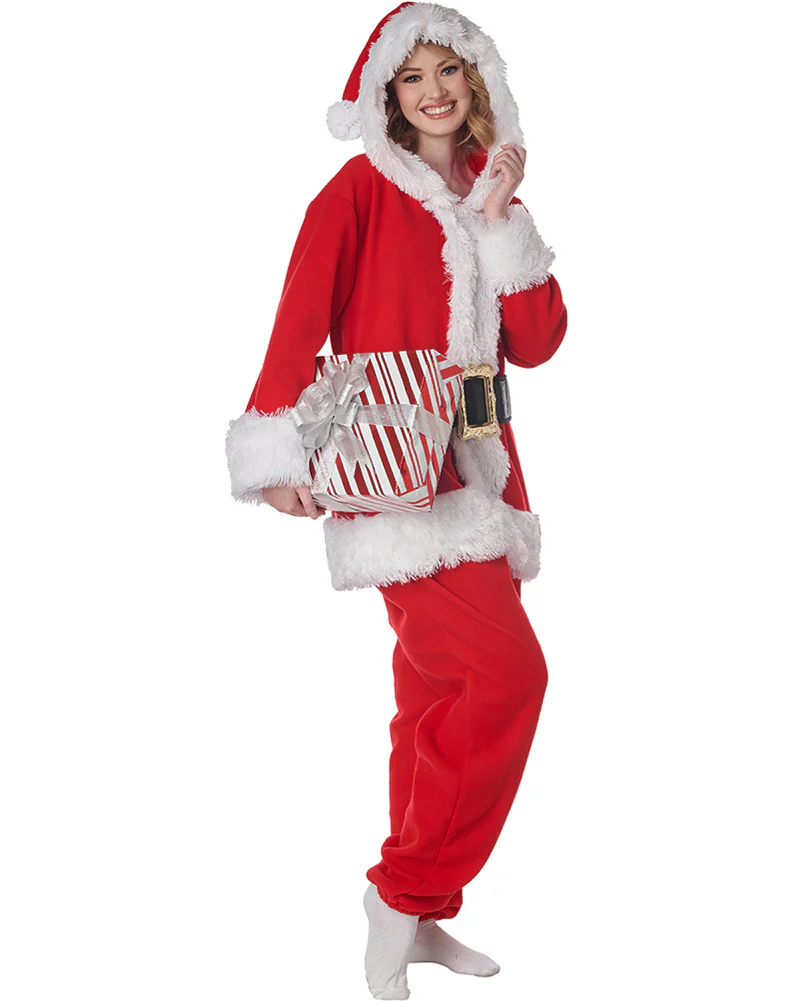 Santa Jumpsuit Adult Costume - Image 2