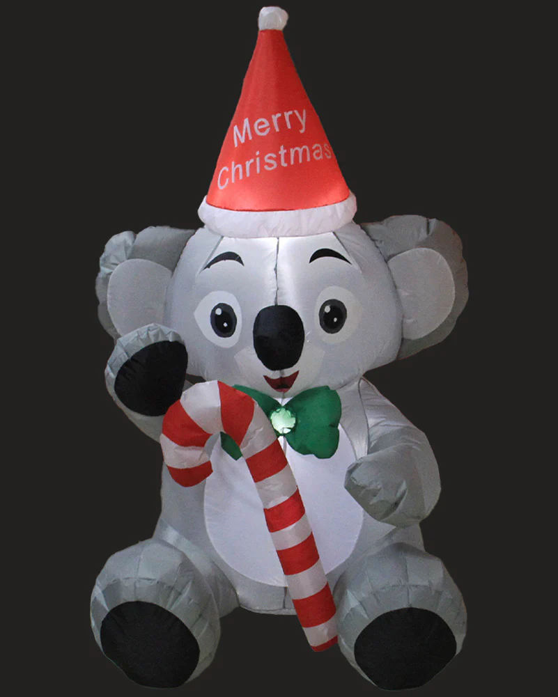 Santa Koala Christmas Lawn Inflatable 1.5m - Image 2