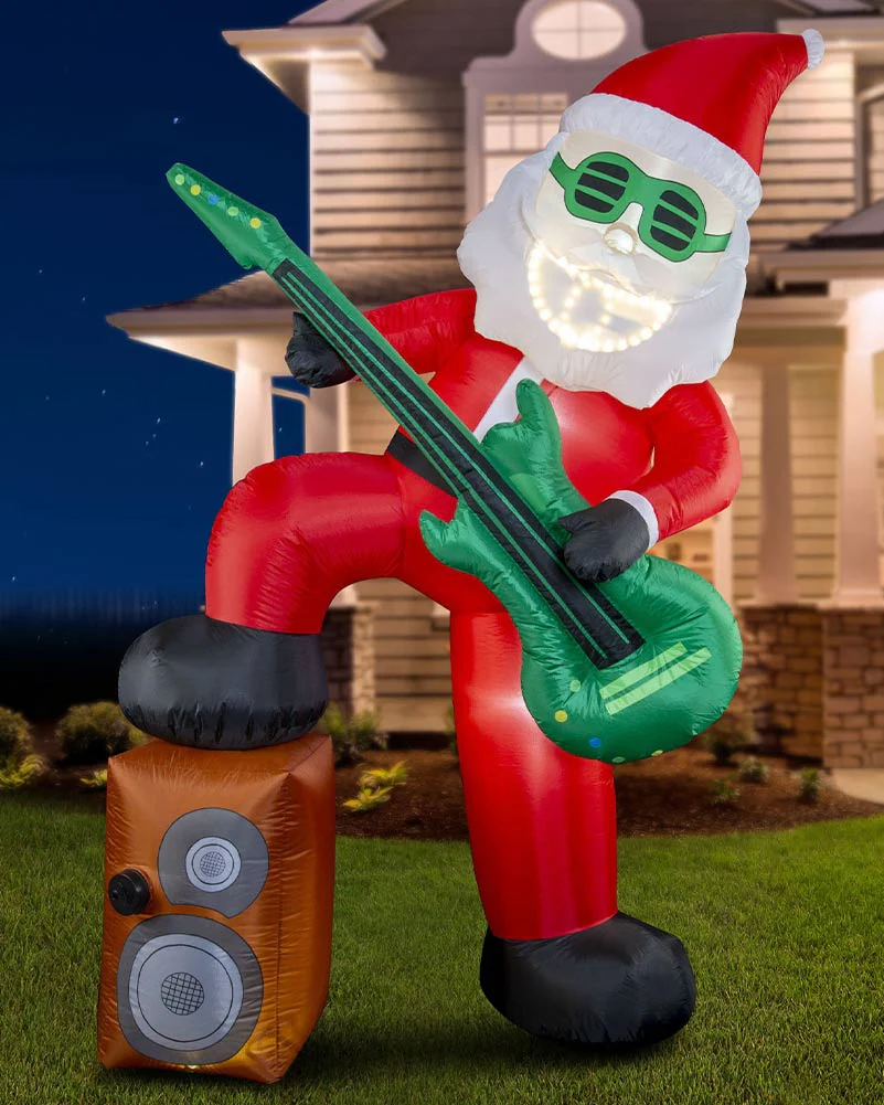 Santa Rocker Christmas Lawn Inflatable 2.4m