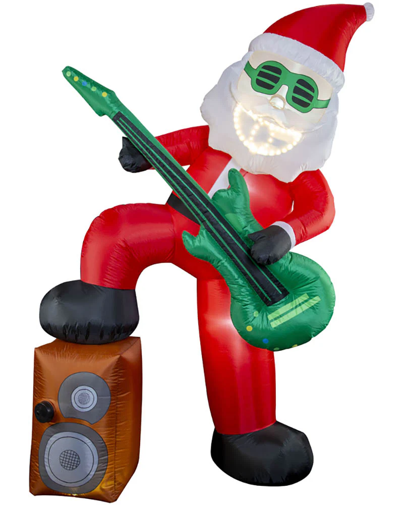 Santa Rocker Christmas Lawn Inflatable 2.4m - Image 2