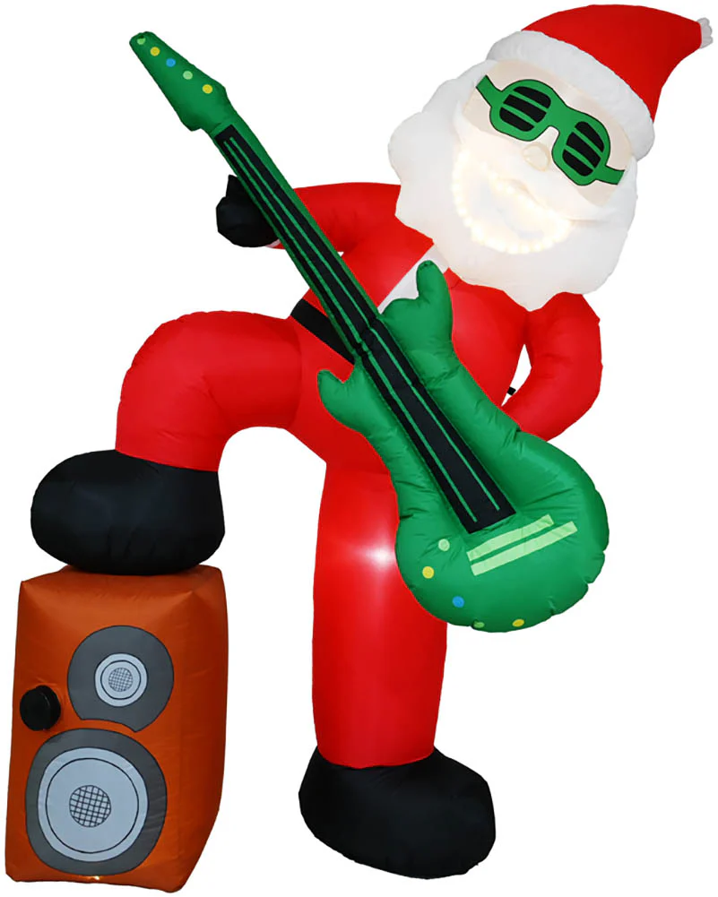 Santa Rocker Christmas Lawn Inflatable 2.4m - Image 3