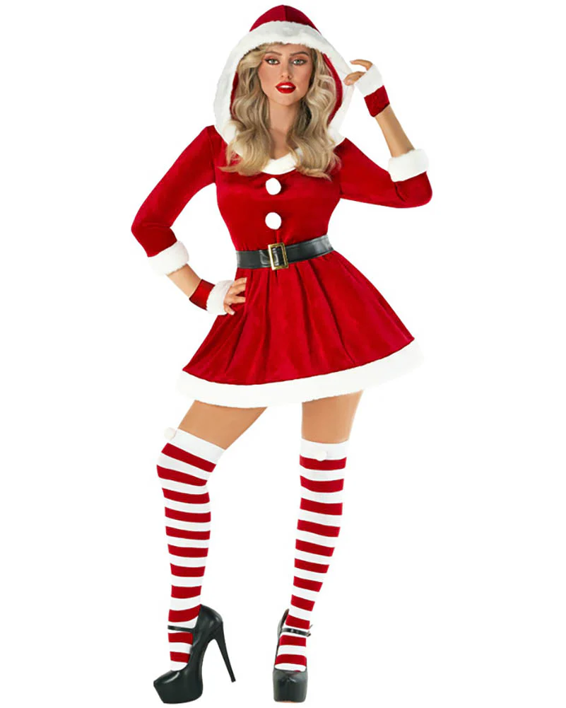 Santa Short Dress Womens Costume - Image 4