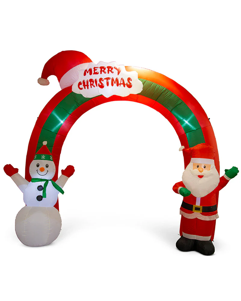 Santa Snowman Arch Inflatable Christmas Decoration 2.7m - Image 3