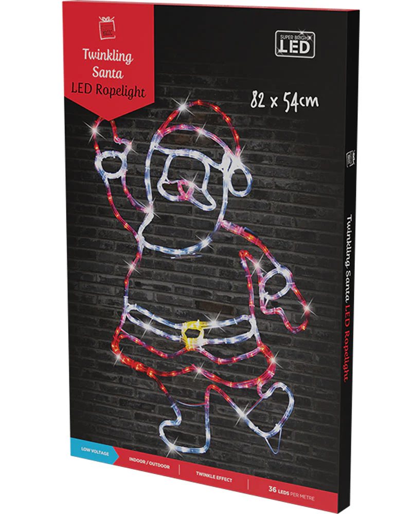 Santa Twinkle Christmas LED Ropelight 82cm - Image 3