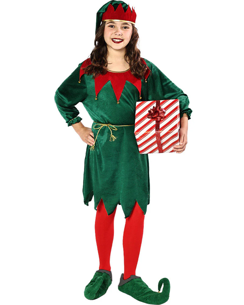 Santas Favourite Elf Kids Christmas Costume - Image 2
