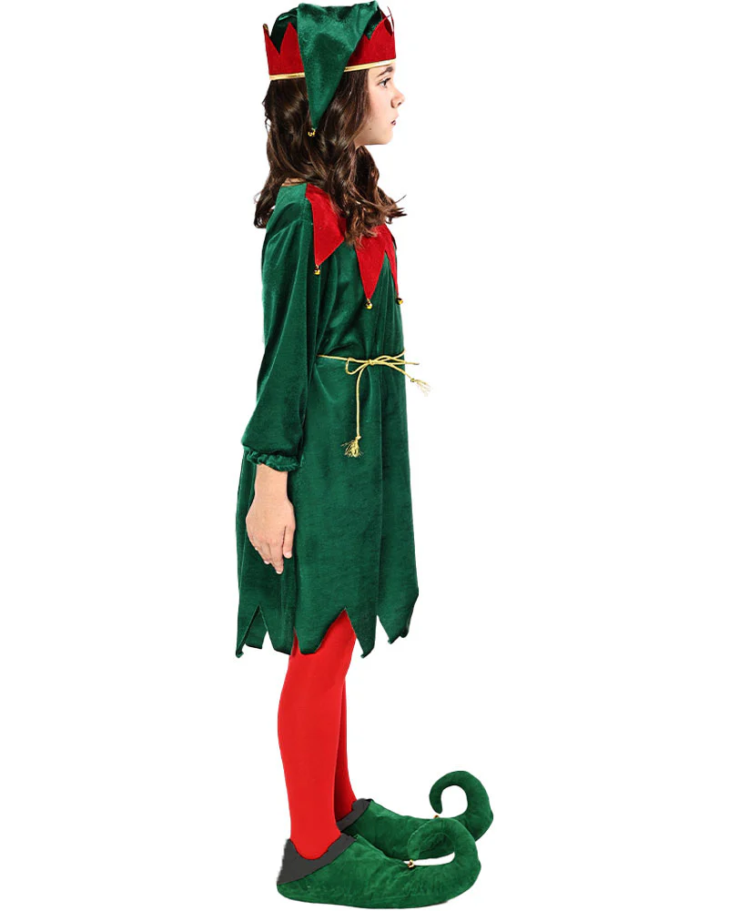 Santas Favourite Elf Kids Christmas Costume - Image 3