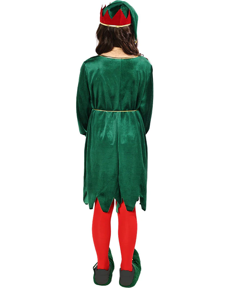 Santas Favourite Elf Kids Christmas Costume - Image 4