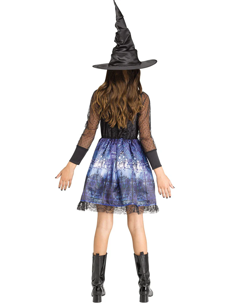 Sapphire Gothic Witch Girls Costume - Image 2