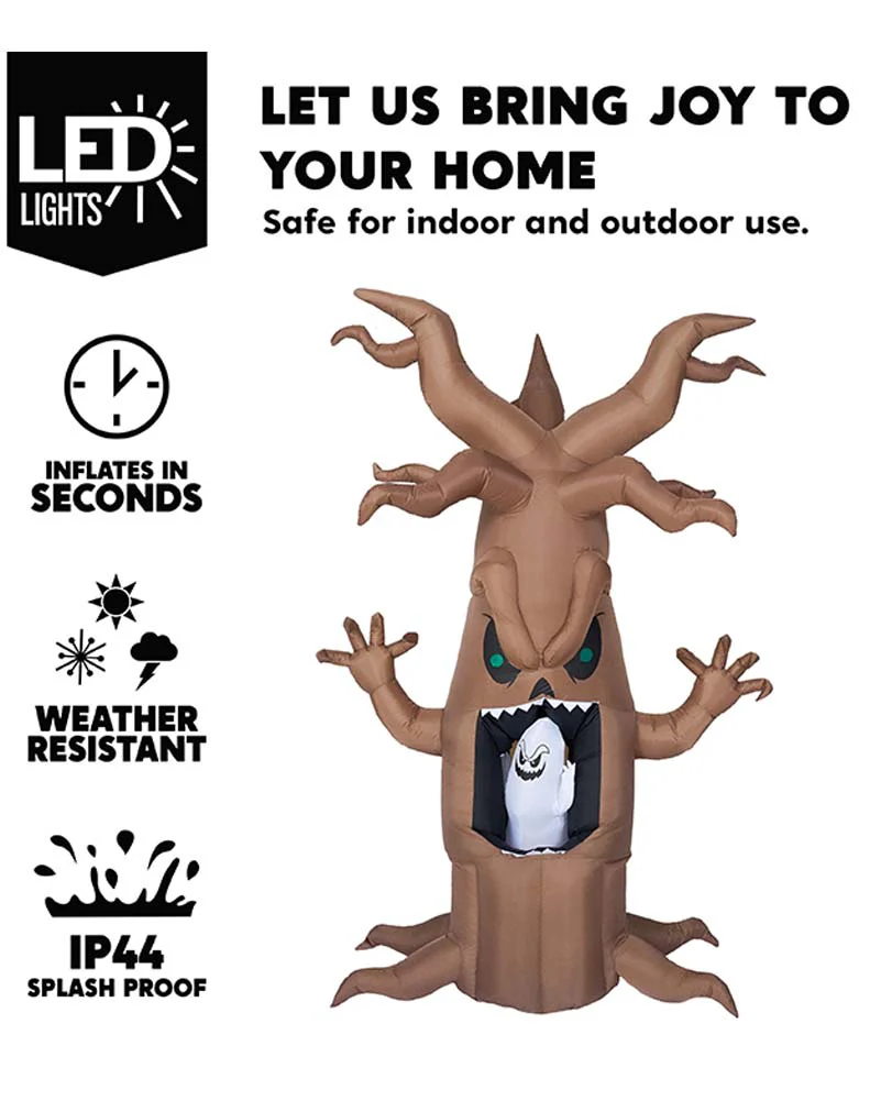Scary Tree With Animated Ghost LED Lawn Inflatable 2.1m - Image 5