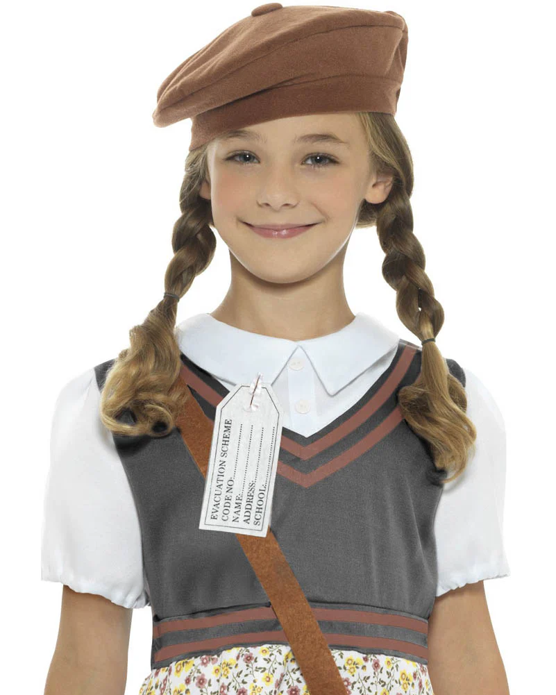 40s School Girl Evacuee Girls Costume - Image 5