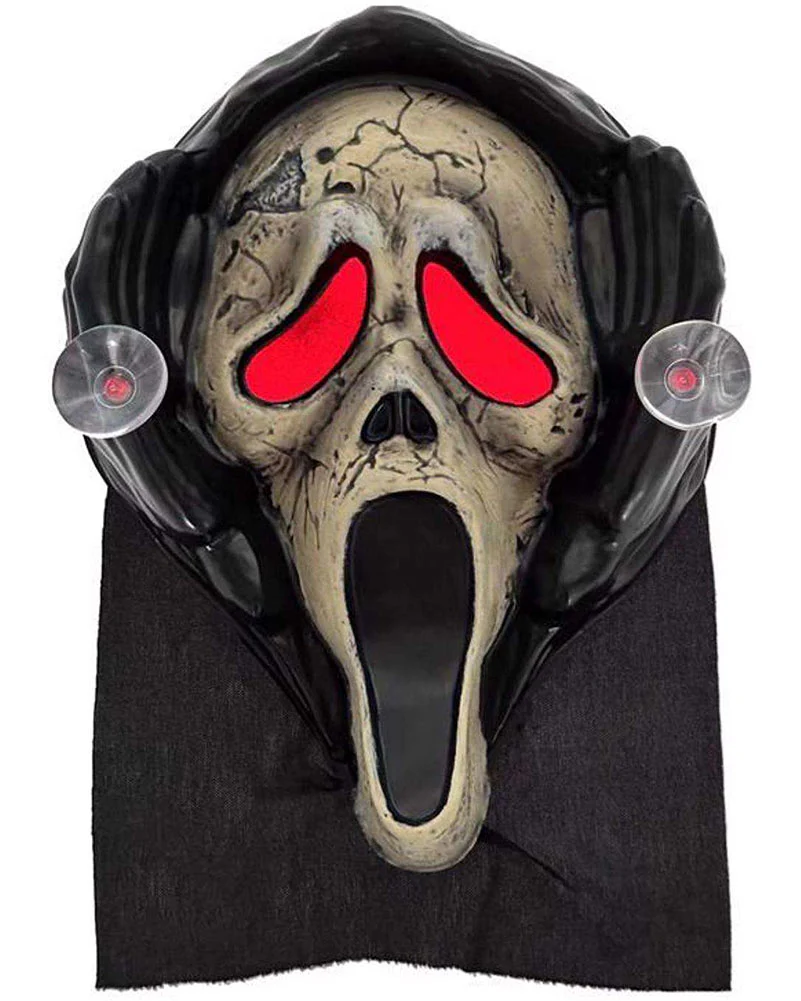 Scream Ghost Face Aged Light Up Scary Window Peeper - Image 2