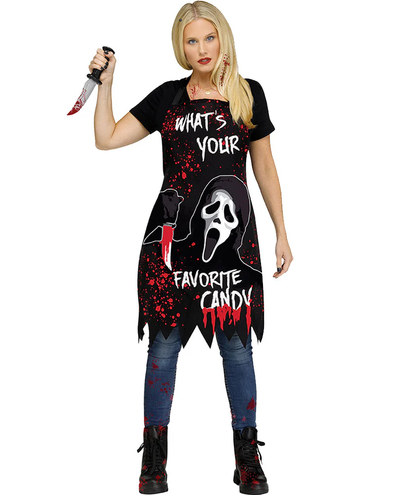 Scream Ghost Face Horror Apron - Image 3
