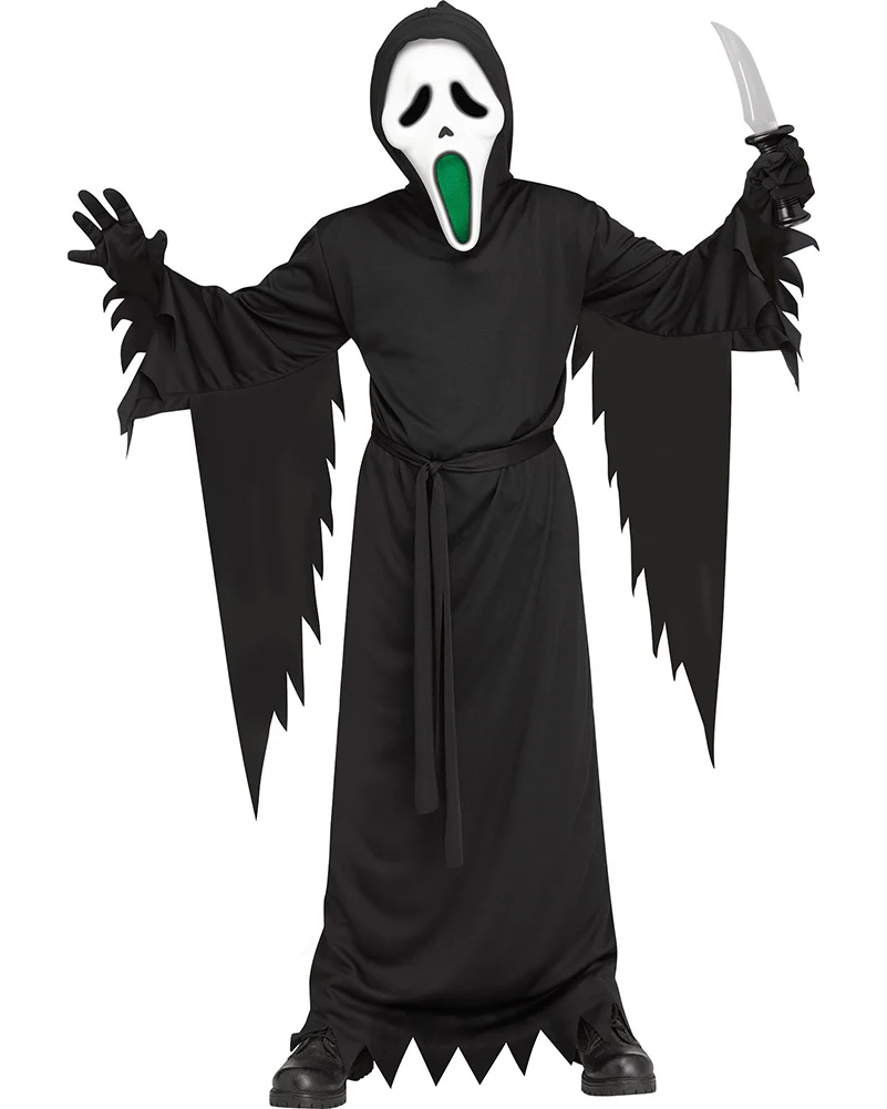 Scream Light Up Fade Mouth Ghost Face Boys Costume