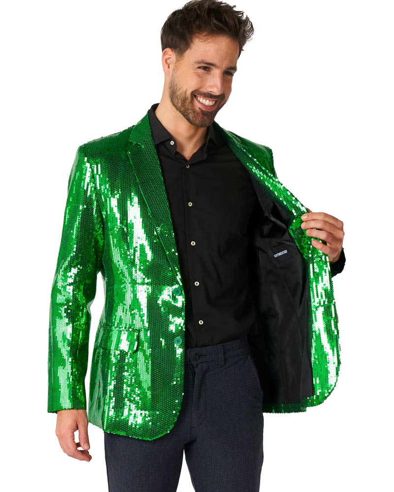 Sequins Green Mens Suitmeister Jacket - Image 2