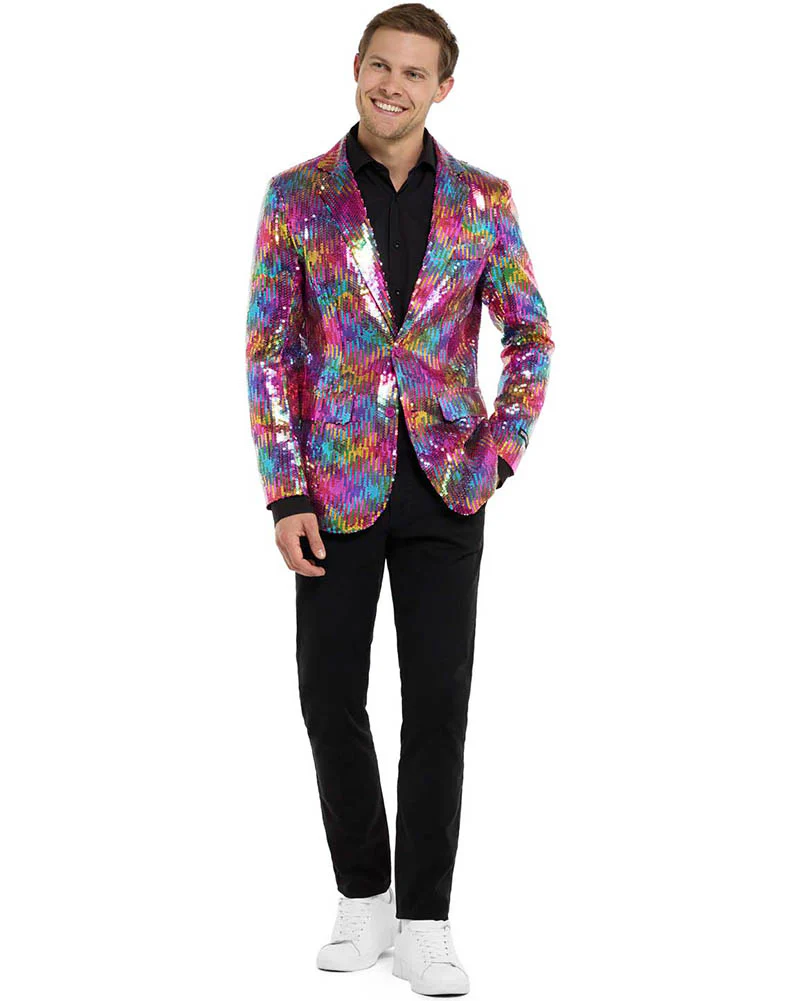 Sequins Rainbow Mens Suitmeister Jacket - Image 7