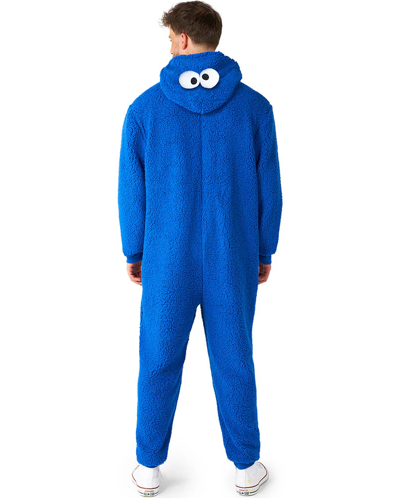 Sesame Street Cookie Monster Adults Opposuit Onesie - Image 4