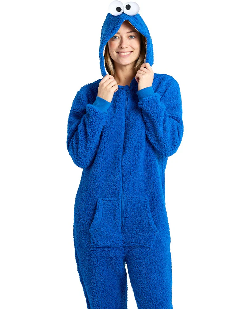 Sesame Street Cookie Monster Adults Opposuit Onesie - Image 5