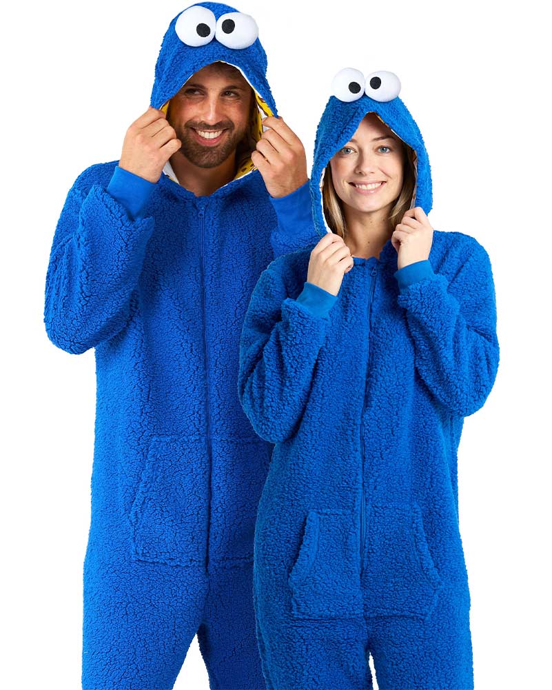Sesame Street Cookie Monster Adults Opposuit Onesie - Image 8