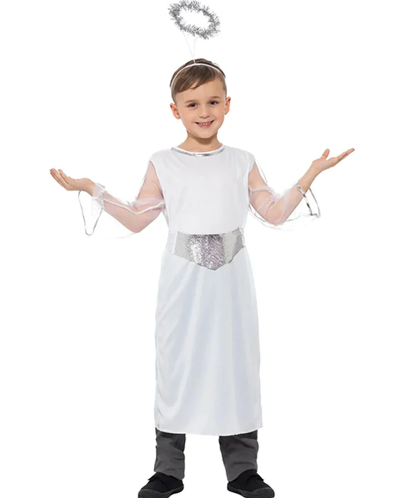 Silver Angel Girls Christmas Costume - Image 2