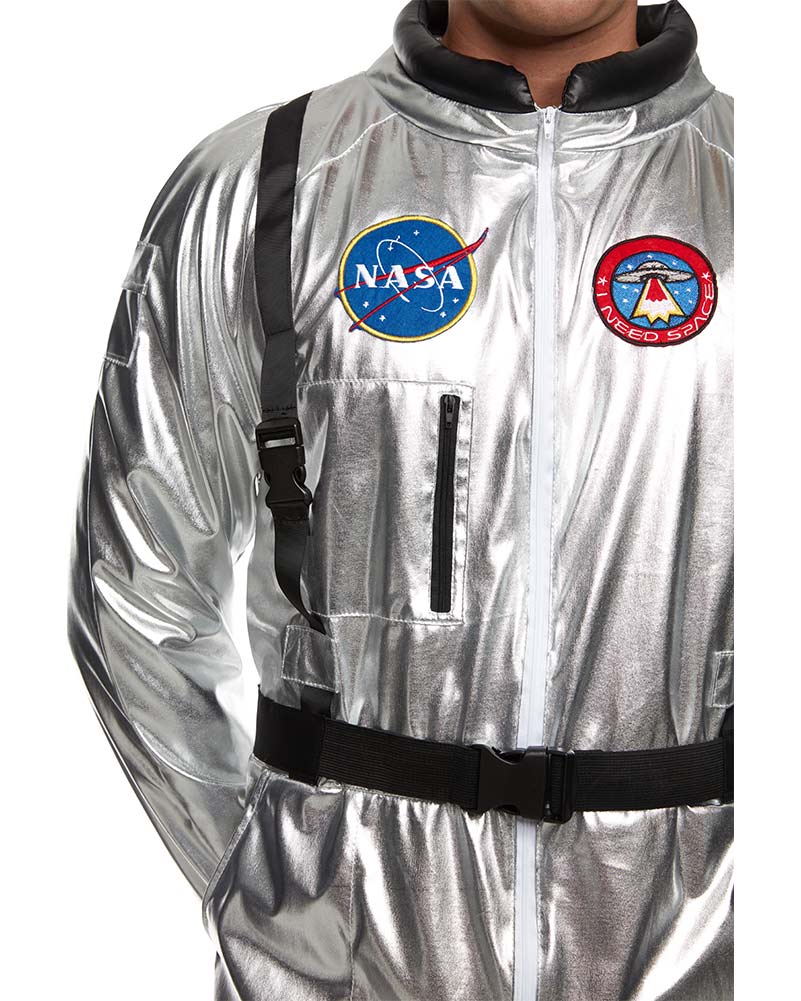 Silver Astronaut Suit Mens Costume - Image 4