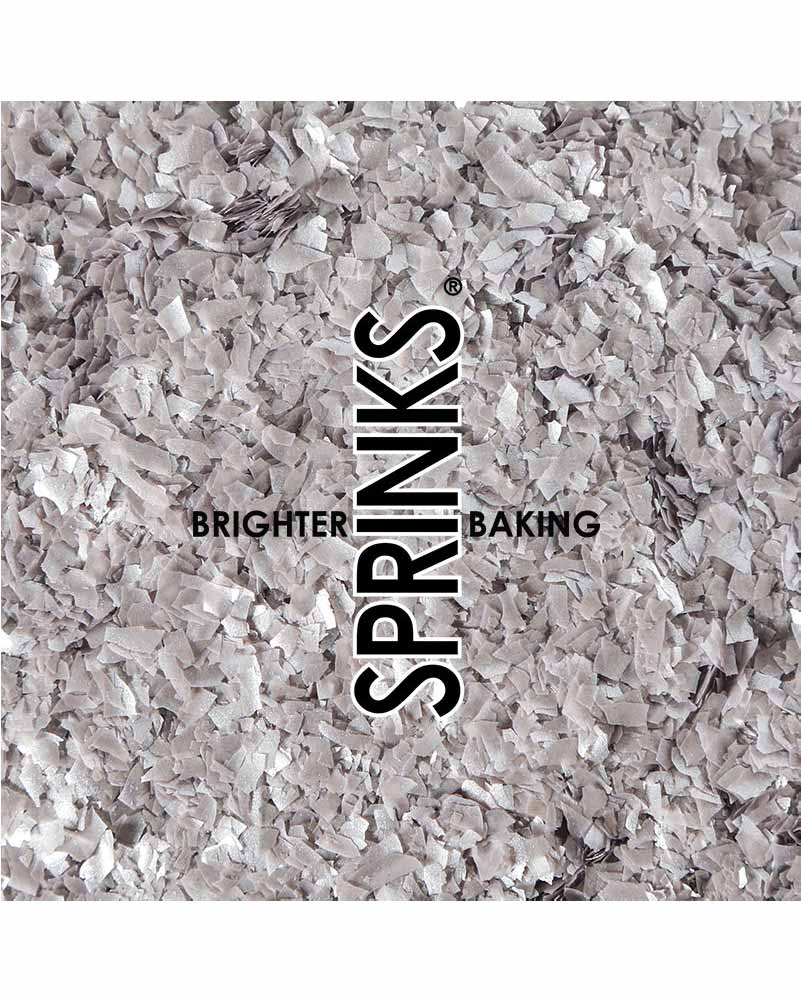 SPRINKS Silver Edible Glitter Flakes 25g - Image 2