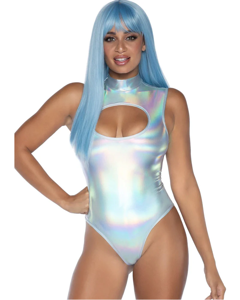 Silver Keyhole Womens Bodysuit - Image 3