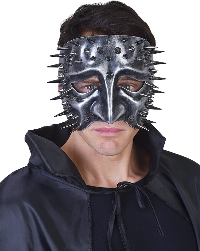 Silver Lazzero Eye Mask with Spikes