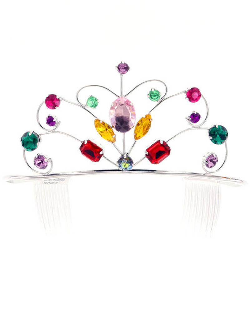 Silver Rainbow Deluxe Tiara - Image 2