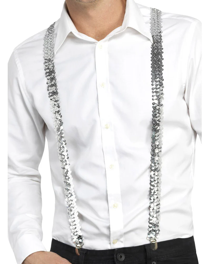Silver Sequin Braces - Image 2