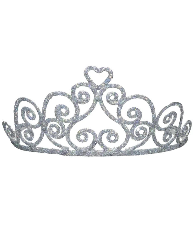 Silver Sparkle Heart Tiara
