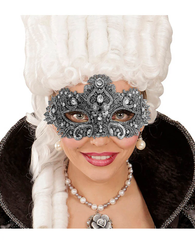 Silver Theatrical Eye Mask - Image 5