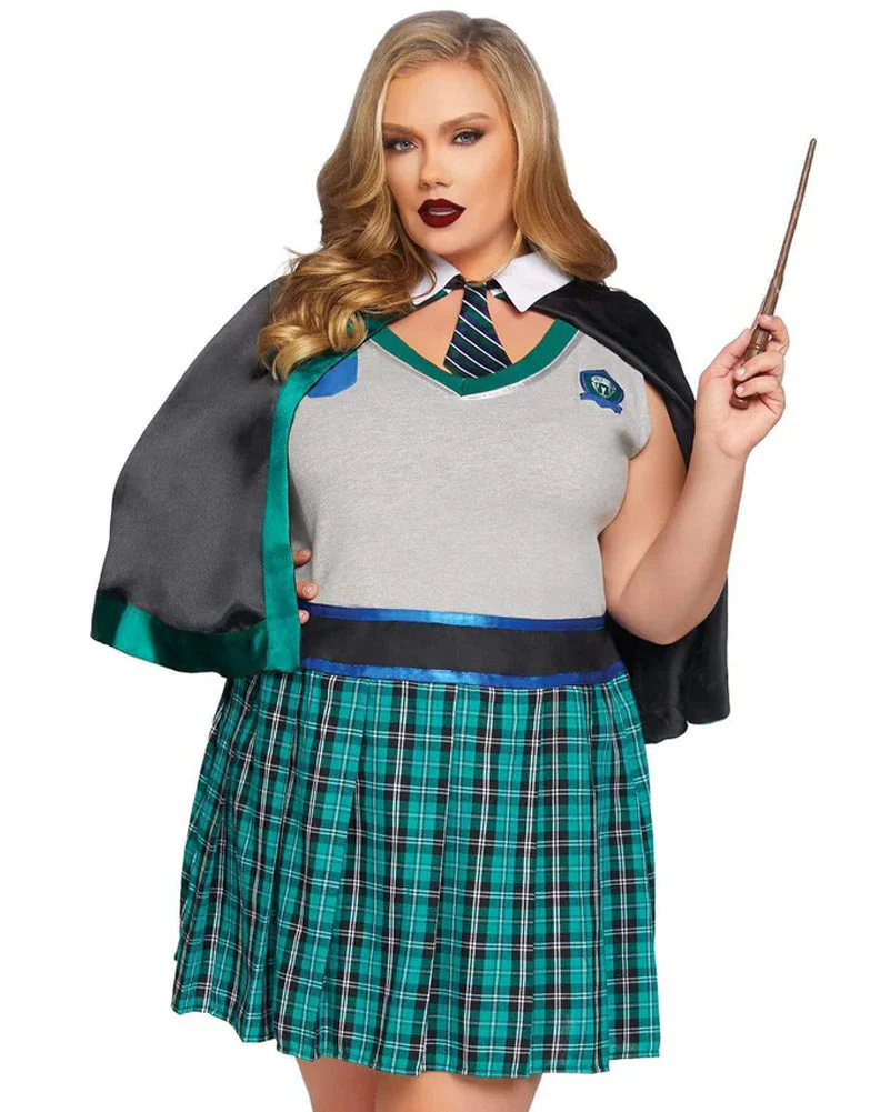 Sinister Spellcaster Student Uniform Plus Size Womens Costume - Image 3