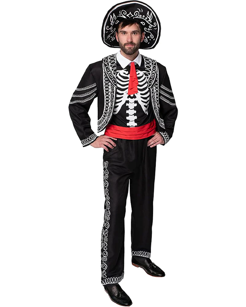 Skeleton Day of the Dead Mens Costume - Image 3