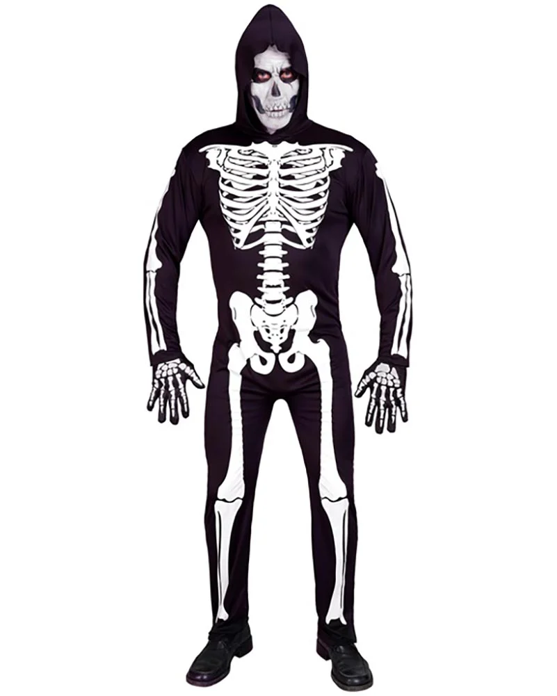 Skeleton Hooded Mens Costume - Image 2