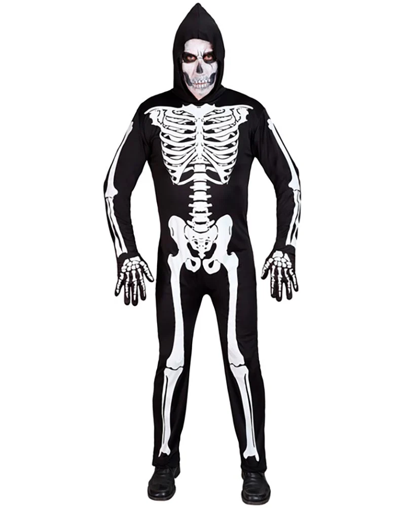 Skeleton Hooded Mens Costume - Image 3