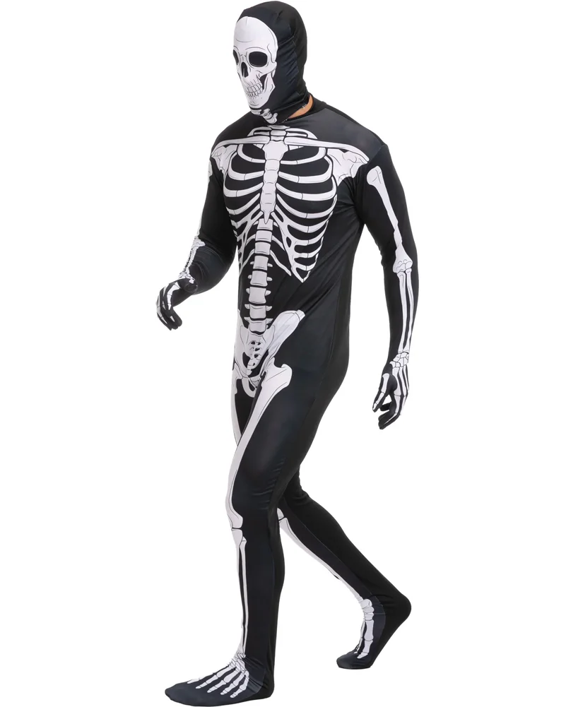 Skeleton Jumpsuit Mens Costume - Image 2