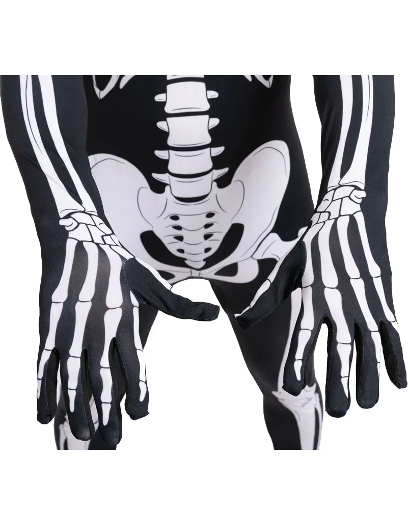 Skeleton Jumpsuit Mens Costume - Image 3
