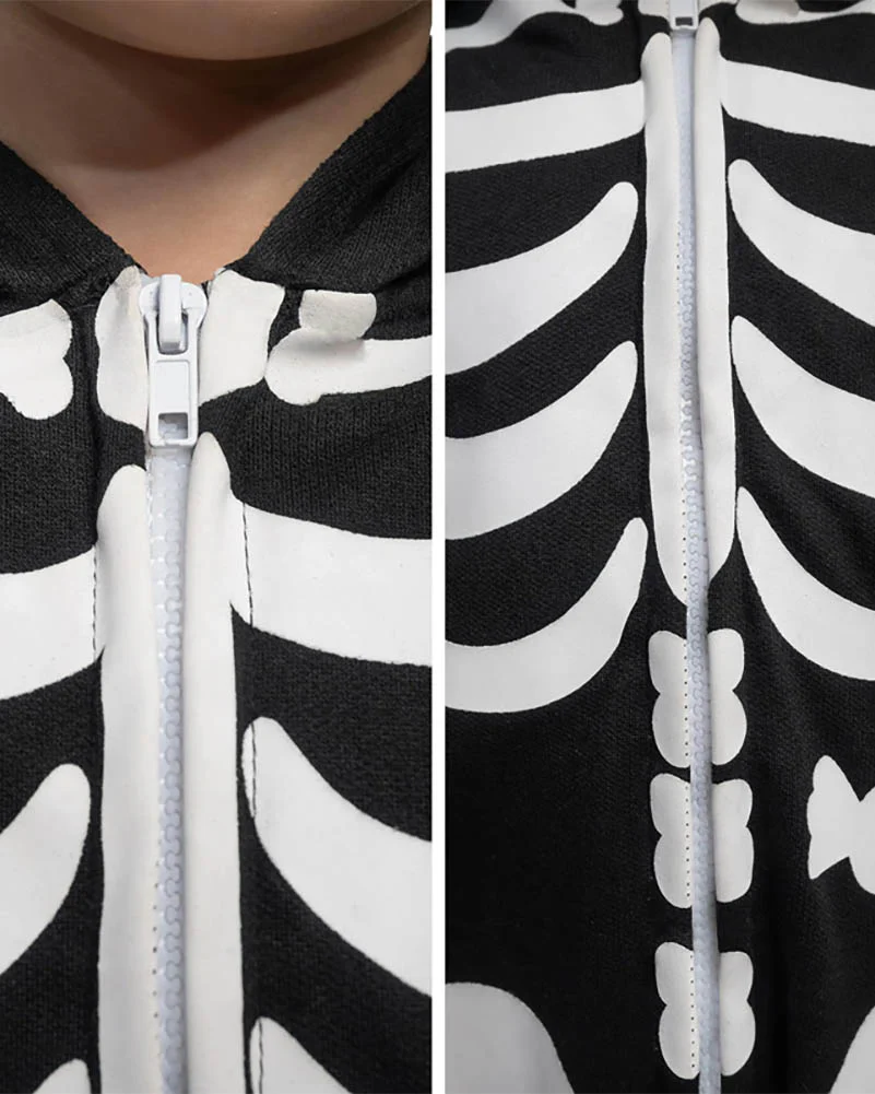 Skeleton Jumpsuit Toddler Costume - Image 3