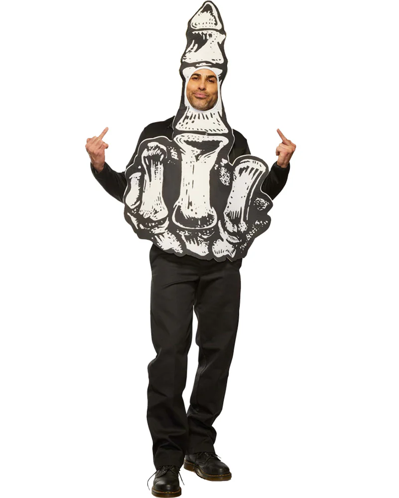 Skeleton Middle Finger Adult Costume - Image 3