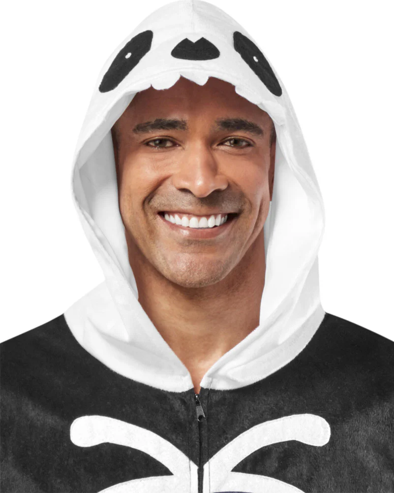 Skeleton Onesie Adult Costume - Image 2