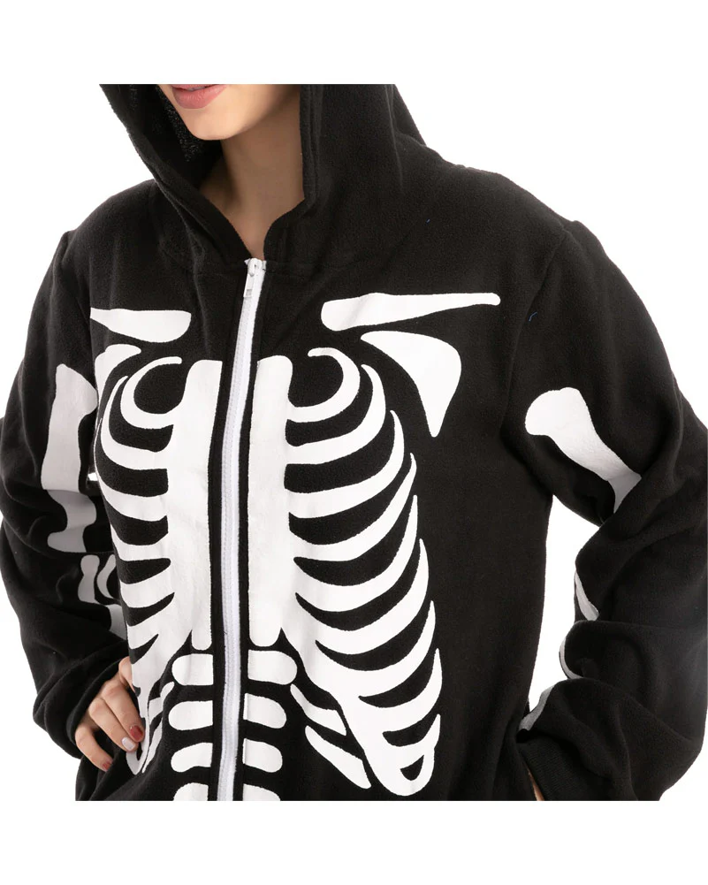 Skeleton Onesie Adults Costume - Image 6