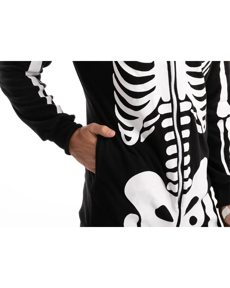 Skeleton Onesie Adults Costume - Image 7