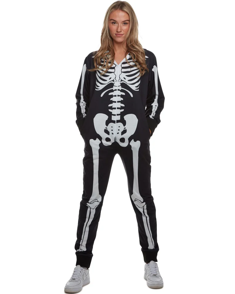 Skeleton Onesie Womens Costume - Image 2