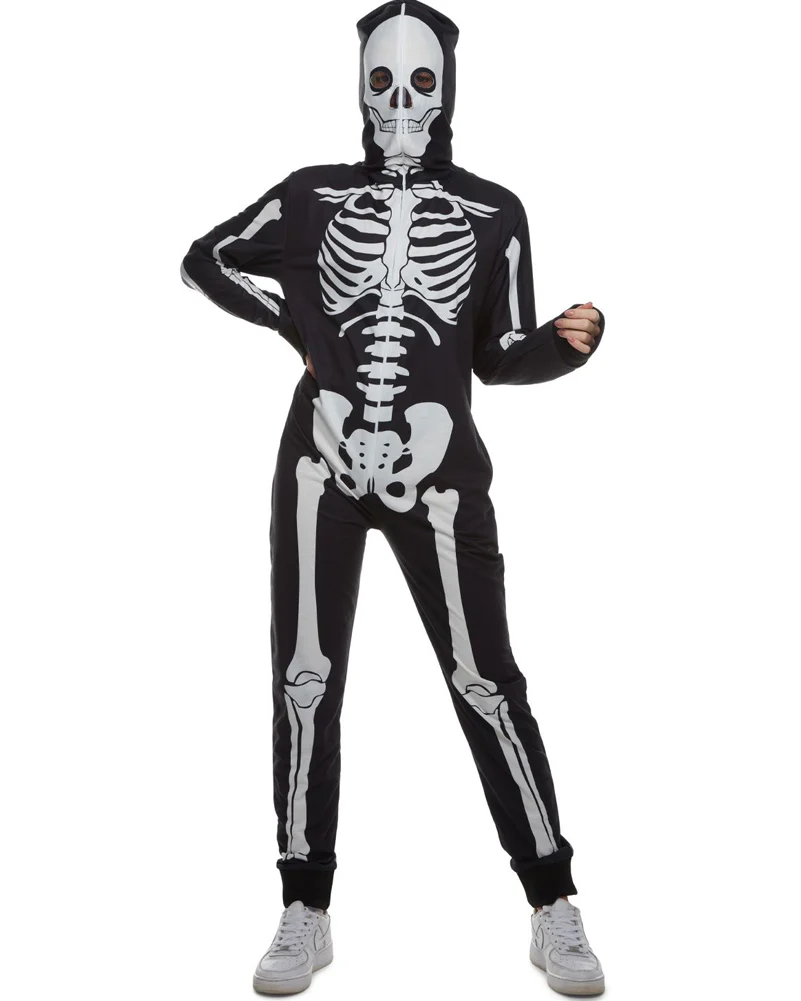 Skeleton Onesie Womens Costume - Image 3