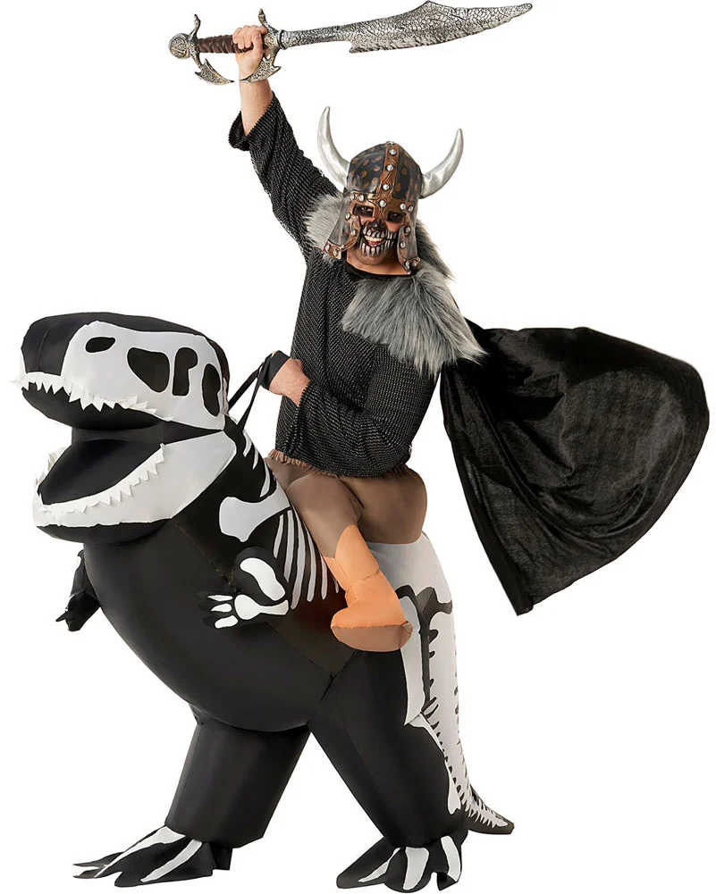 Skeleton T Rex Ride On Inflatable Adult Costume - Image 2